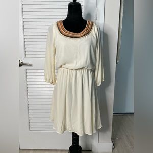 Dress with a decorative back.